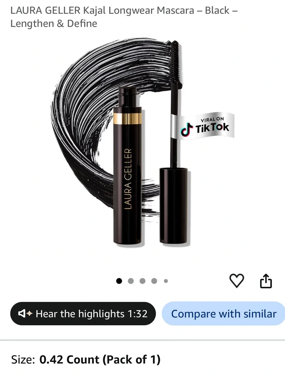 Laura Geller Kajal Longwear Mascara — Black